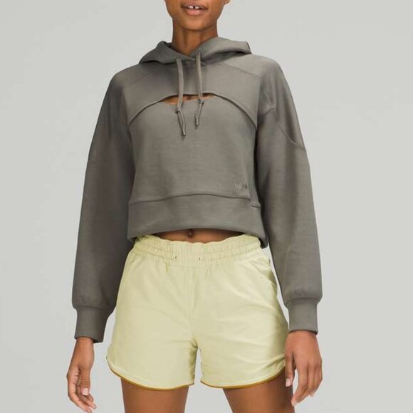 Lululemon Get Centered Crop Hoodie Grey Sage - Picture 1 of 2